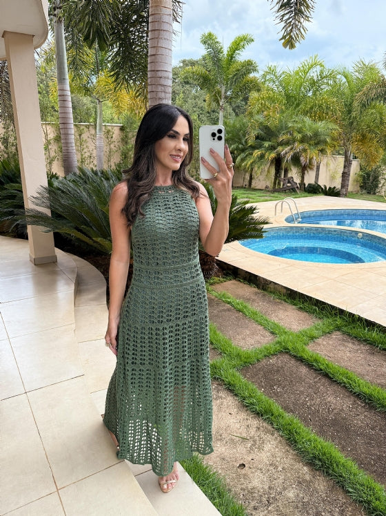 Vestido Antonieta Verde Oliva